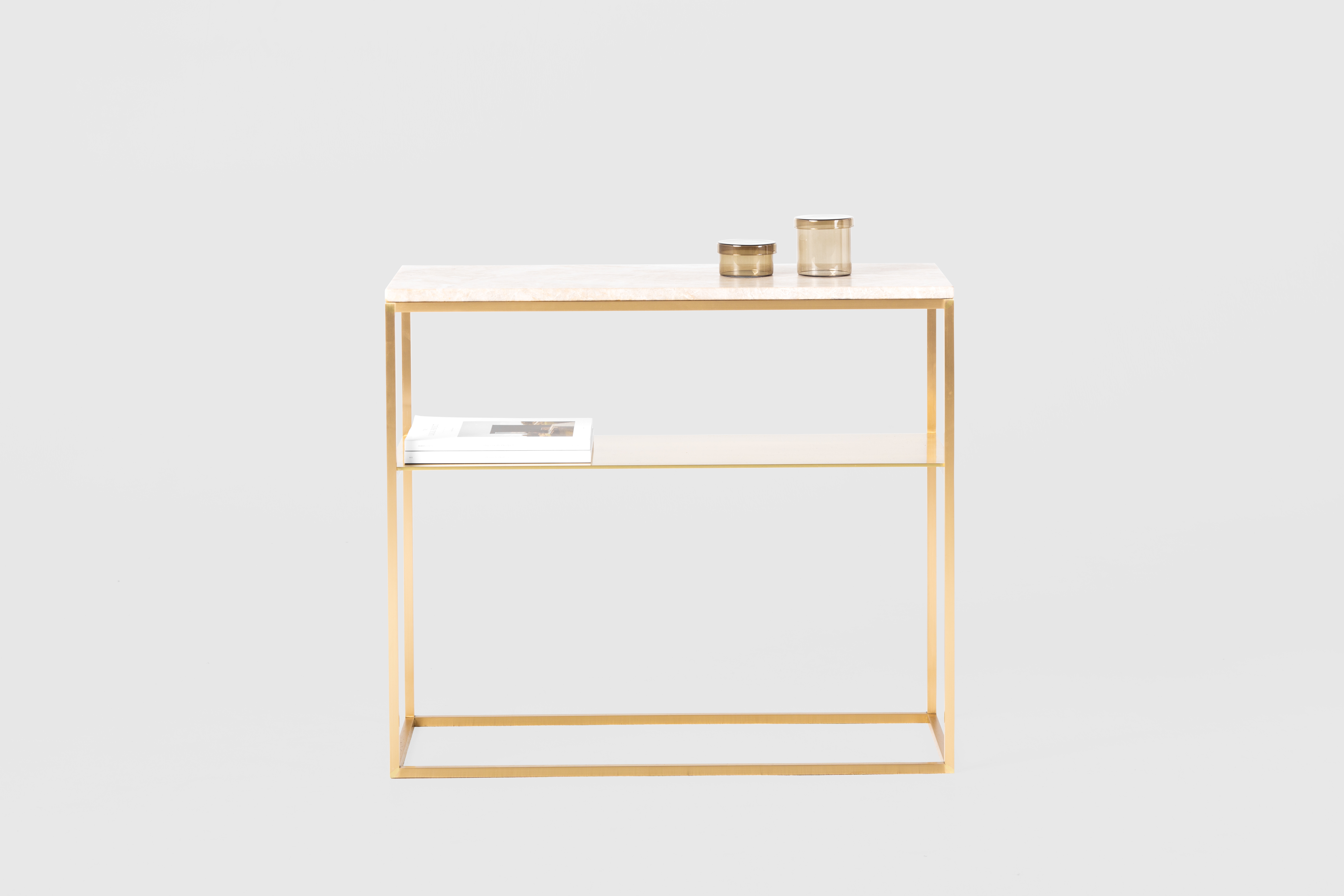 Cube Console Table With Shelf